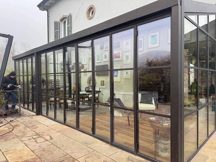 Pergola con vetrata - esterno
